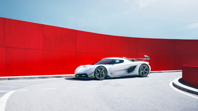 White sports car red wall #2 free wallpaper for desktop - medium preview image