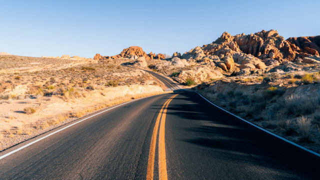 Desert road mountain sky clouds free wallpaper for desktop - medium preview image