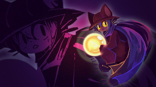Cartoon glowingball cat hat purplehair free wallpaper for desktop - medium preview image