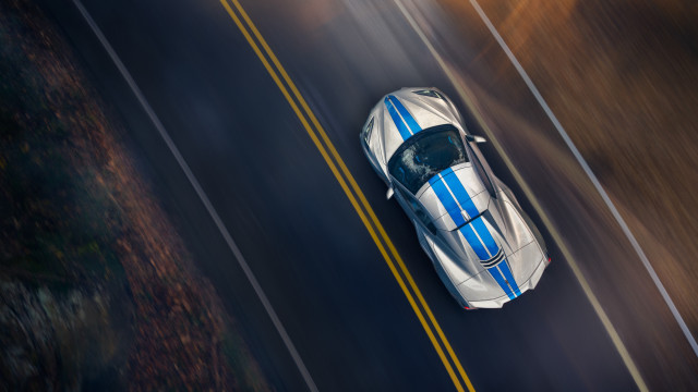 Car blue stripe hood up #3 free wallpaper for desktop - medium preview image