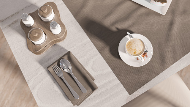 Table food coffee plate spoon free wallpaper for desktop - medium preview image