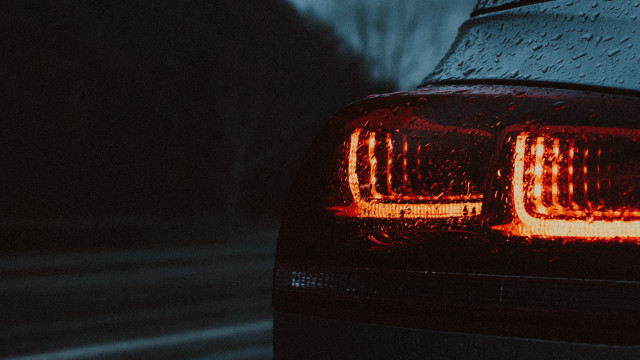 Rainy car tail lights tilt free wallpaper for desktop - medium preview image