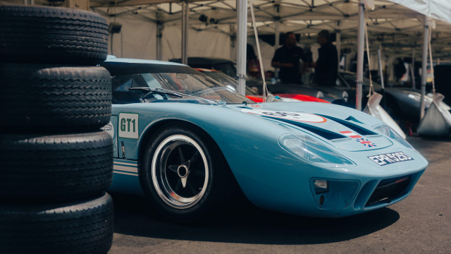 Blue racecar tires street tent free wallpaper for desktop - medium preview image