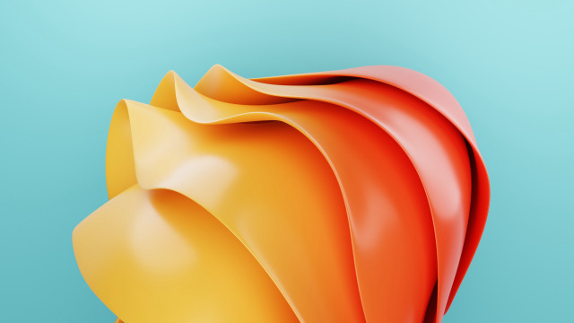 Red yellow object blue gradient free wallpaper for desktop - medium preview image