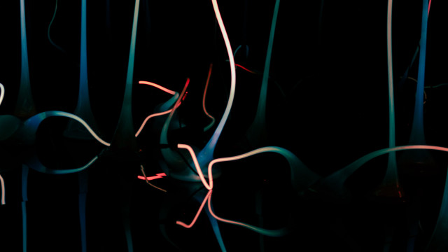 Black wires red light bioluminescence free wallpaper for desktop - medium preview image