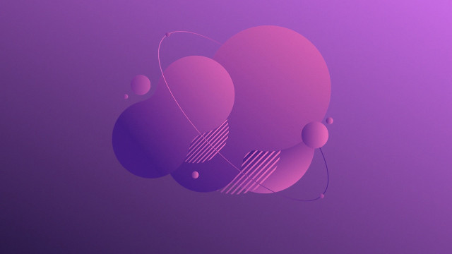 Purple shapes bauhaus flat geometric free wallpaper for desktop - medium preview image