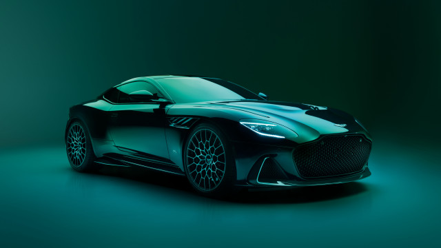 Black green sports car dark free wallpaper for desktop - medium preview image
