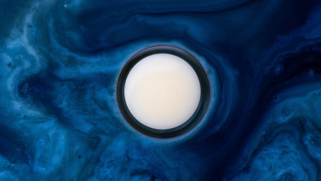 Blue white swirl black circle free wallpaper for desktop - medium preview image