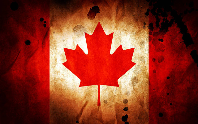 Canadian flag red maple leaf free wallpaper for desktop - medium preview image
