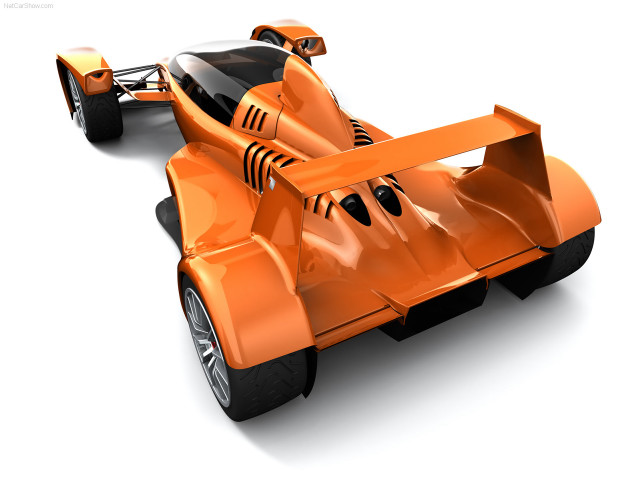 Futuristic orange car white background free wallpaper for desktop - medium preview image