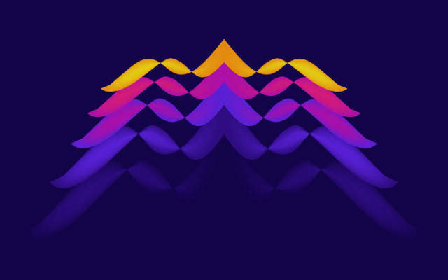 Colorful abstract reflection mountain generative free wallpaper for desktop - medium preview image