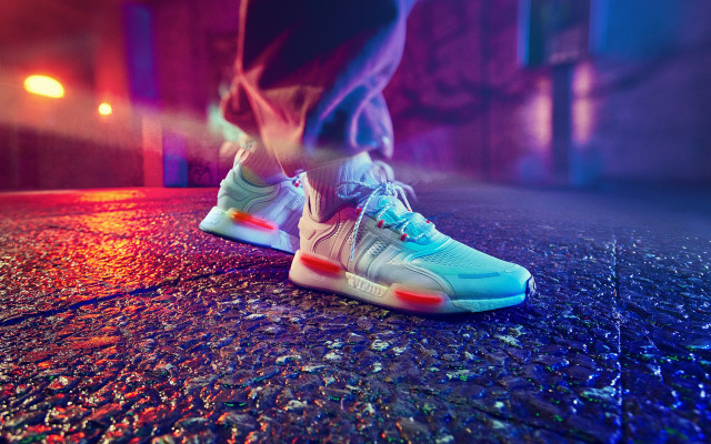 Neon street hologram futurism fireworks free wallpaper for desktop - medium preview image