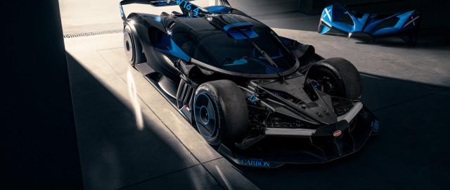 Blue black futuristic car garage free wallpaper for desktop - medium preview image