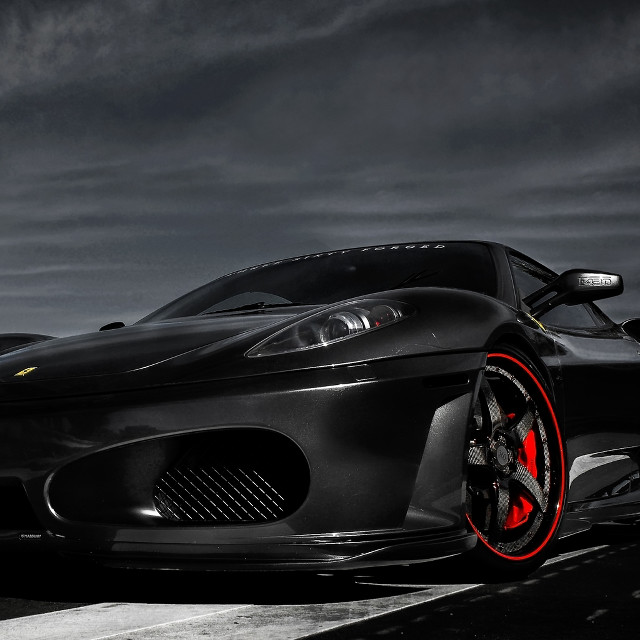 Black sports car cloudy sky #9 free wallpaper for tablet - medium preview image