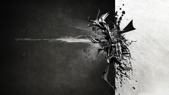 Black white flower wall abstract free wallpaper for desktop - medium preview image