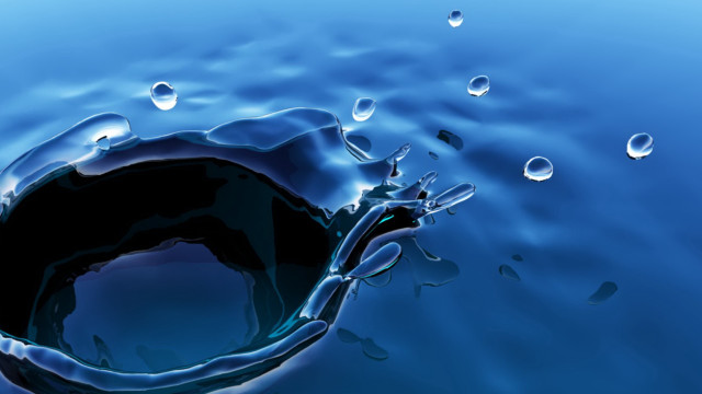Blue water bubbles water droplets free wallpaper for desktop - medium preview image