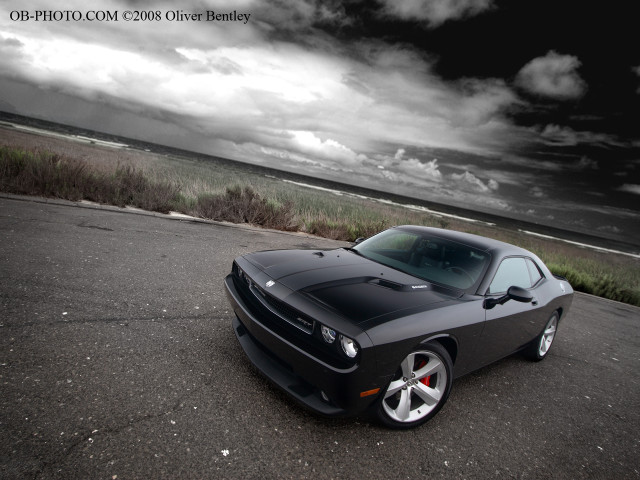 Black sports car ocean cloudy #4 free wallpaper for desktop - medium preview image