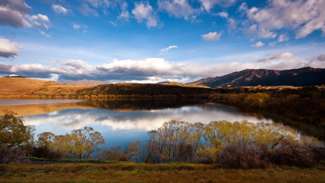 Lake mountains cloudy sky trees #6 free wallpaper for desktop - medium preview image