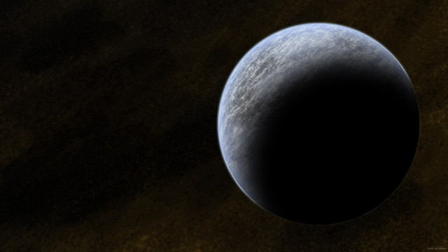 Black planet moon space art #2 free wallpaper for desktop - medium preview image