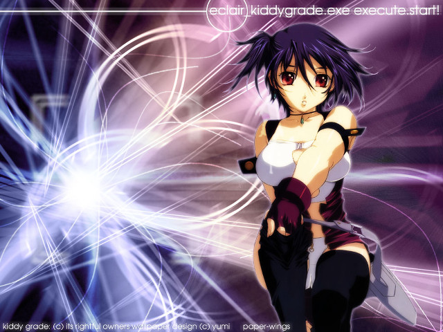 Purple swirl girl white top free wallpaper for desktop - medium preview image