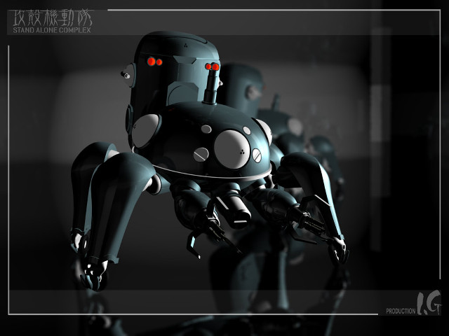 Robot red eyes dark room free wallpaper for desktop - medium preview image