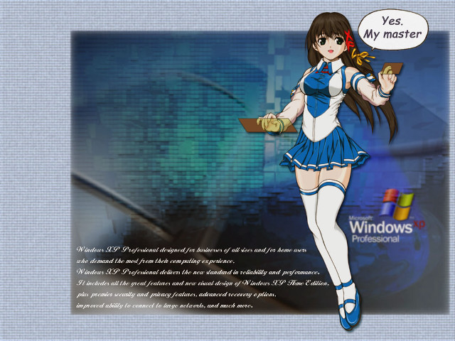 Girl blue dress laptop speech free wallpaper for desktop - medium preview image
