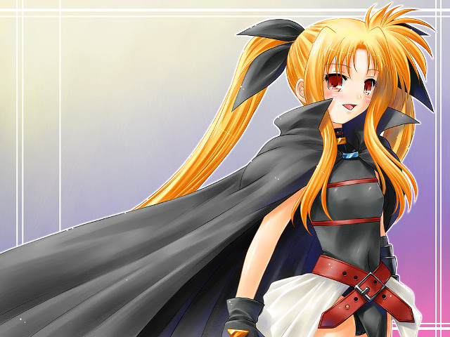Anime blonde haired magical girl free wallpaper for desktop - medium preview image