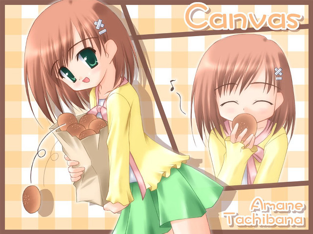 Yellow shirt green skirt donut free wallpaper for desktop - medium preview image