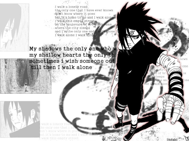 Sasuke gothic portrait blackwhite bandages free wallpaper for desktop - medium preview image
