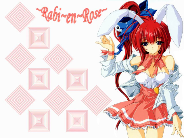 Red dress girl rabbit ears free wallpaper for desktop - medium preview image