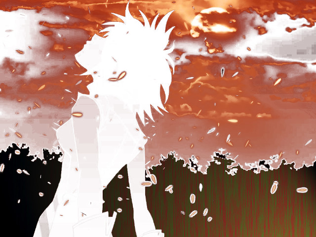 Girl fire sky autumn embers free wallpaper for desktop - medium preview image