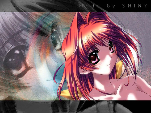 Pink haired creepy girl anime free wallpaper for desktop - medium preview image