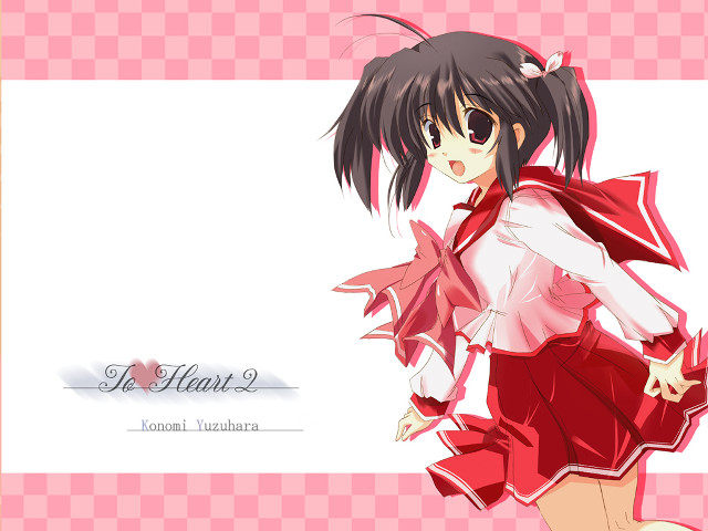 Ayako rokkaku redskirt white shirt free wallpaper for desktop - medium preview image