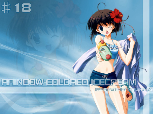 Girl bikini water towel ice free wallpaper for desktop - medium preview image