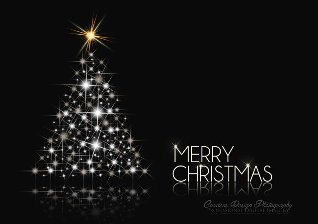 Christmas tree star message black free wallpaper for desktop - medium preview image