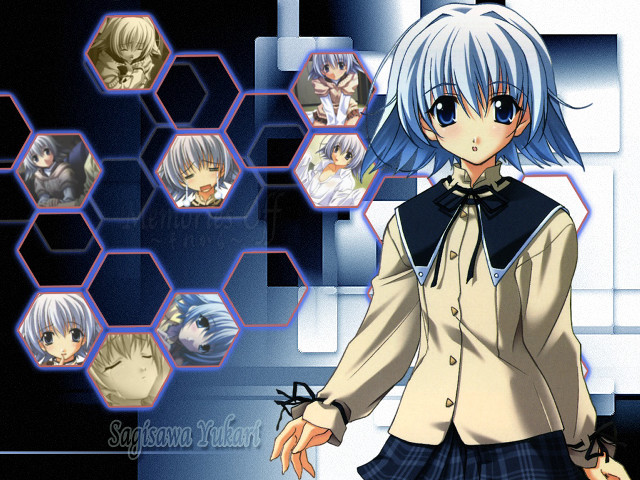 Girl uniform background hexagonal rayonism free wallpaper for desktop - medium preview image