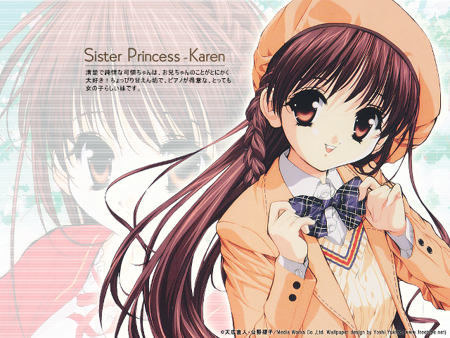 Girl hat coat bowtie portrait free wallpaper for desktop - medium preview image