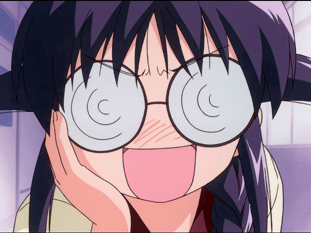 Woman glasses funnyface tongueout manga free wallpaper for desktop - medium preview image