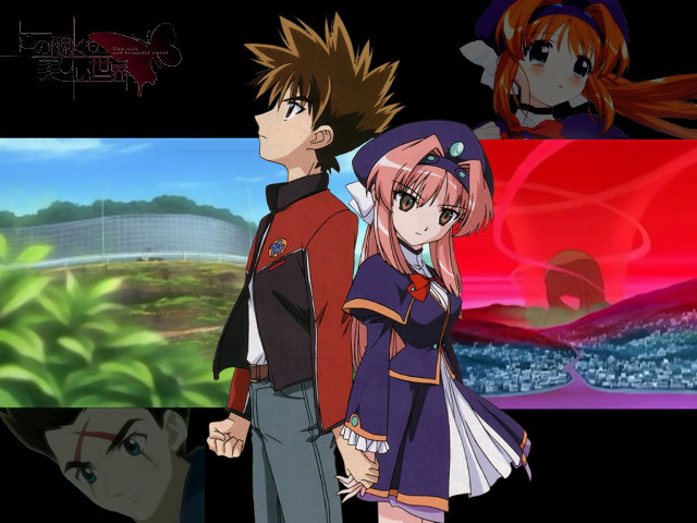 Anime couple plant building eizan free wallpaper for desktop - medium preview image