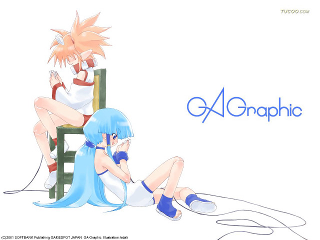 Anime girls graphic net art free wallpaper for desktop - medium preview image