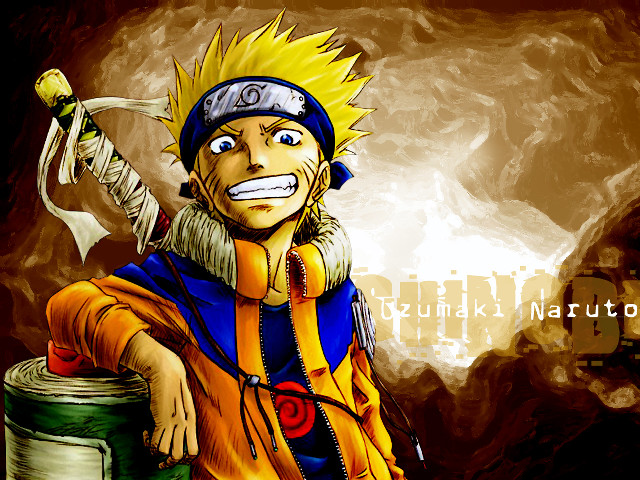 Blonde naruto anime knife paint free wallpaper for desktop - medium preview image