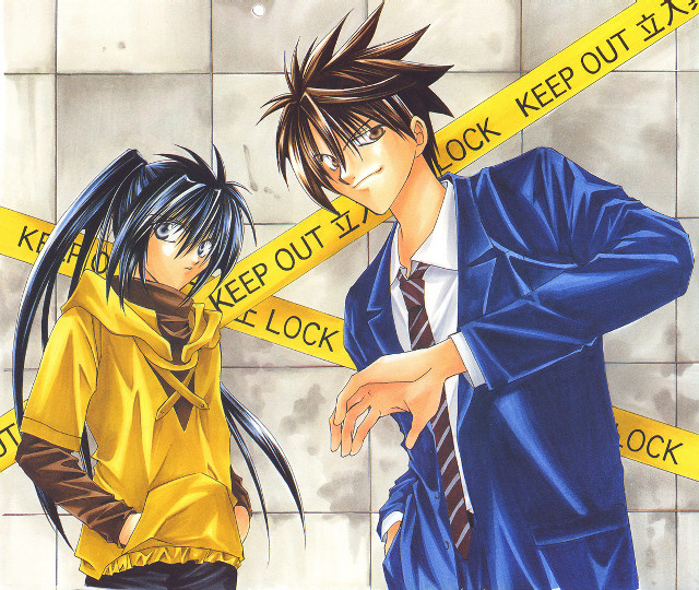 Caution tape manga argyle honeycomb free wallpaper for desktop - medium preview image