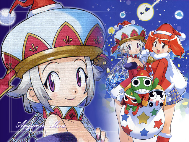Anime group christmas reindeer starry free wallpaper for desktop - medium preview image