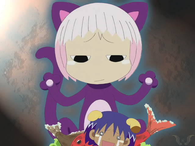 Cartoon cat demon ayuako neoexpressionism free wallpaper for desktop - medium preview image