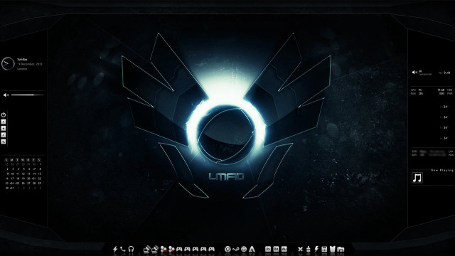 Computer screen dark background glowing free wallpaper for desktop - medium preview image