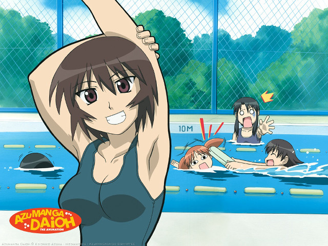 Pool girls fence black top free wallpaper for desktop - medium preview image