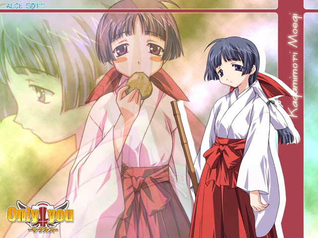 Anime couple ayu rokkaku miko free wallpaper for desktop - medium preview image