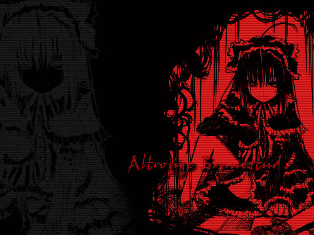 Girl skull red light gothic free wallpaper for desktop - medium preview image