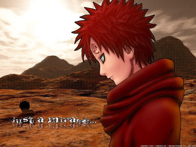 Red hair cartoon character desert free wallpaper for desktop - medium preview image