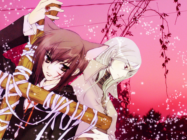 Girl sword pink sky snow free wallpaper for desktop - medium preview image